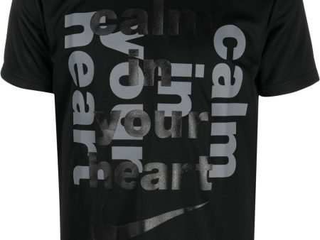 Slogan-Print Swoosh T-Shirt Online Sale