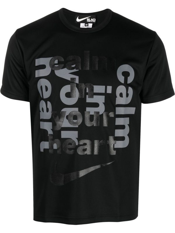 Slogan-Print Swoosh T-Shirt Online Sale