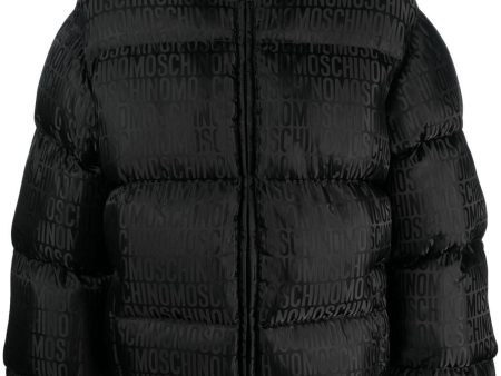 All-Over Logo Print Padded Jacket Cheap