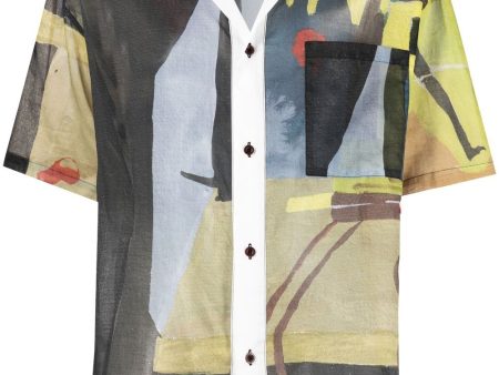 Abstract-Print Short-Sleeve Shirt Online Sale