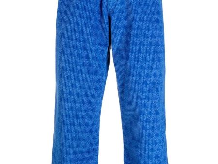 Graphic-Print Corduroy Trousers Discount