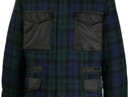 Tartan Elasticated-Waist Jacket For Cheap