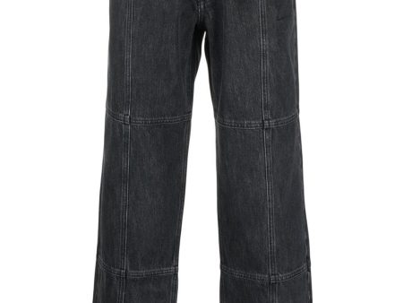 Straight-Leg Logo-Patch Jeans For Cheap