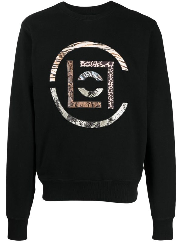 Animal-Print Logo-Patch Sweatshirt Online Hot Sale