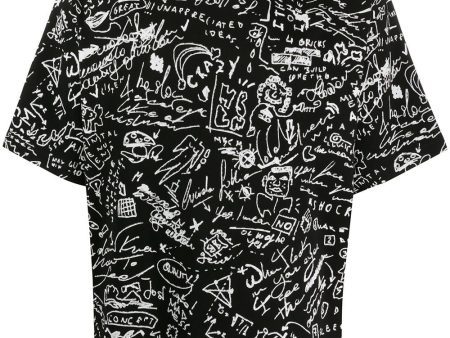 Doodle Print T-Shirt on Sale