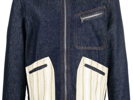 Contrast-Panel Denim Jacket Sale