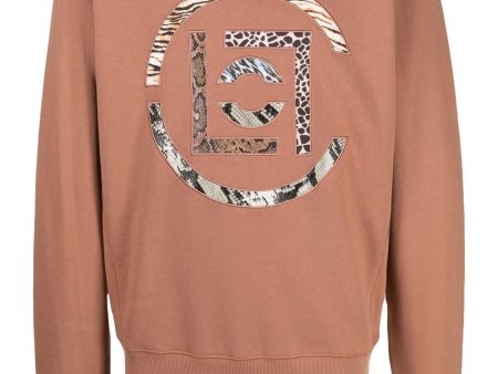 Animal-Print Logo-Patch Sweatshirt For Sale