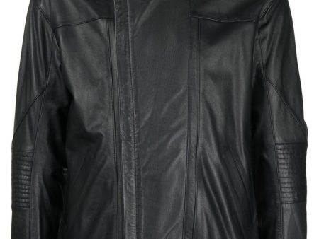 Photograph-Print Leather Jacket Sale