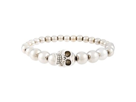 Beaded Skull Motif Bracelet Online Hot Sale