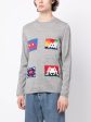 Graphic-Print Fine-Knit Jumper Online Sale