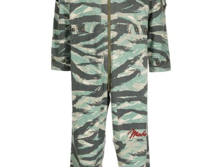 Camouflage-Print Zip-Up Jumpsuit Online