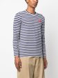 Stripe-Pattern Cotton T-Shirt Online Sale