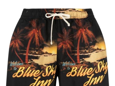 Graphic-Print Swim Shorts Online Sale