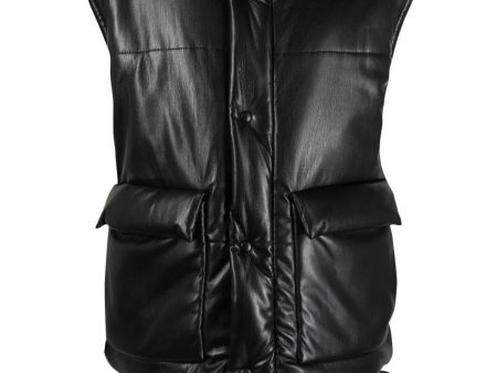 Jovan Faux-Leather Puffer Gilet Sale