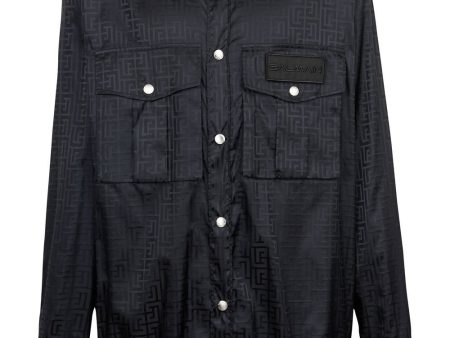 Monogram Button-Up Over Shirt Discount