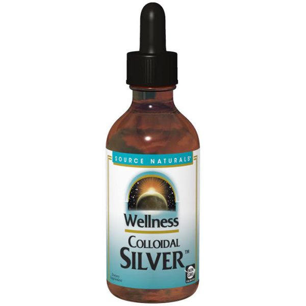 Wellness Colloidal Silver 45 PPM Liquid, 2 oz, Source Naturals Online Sale