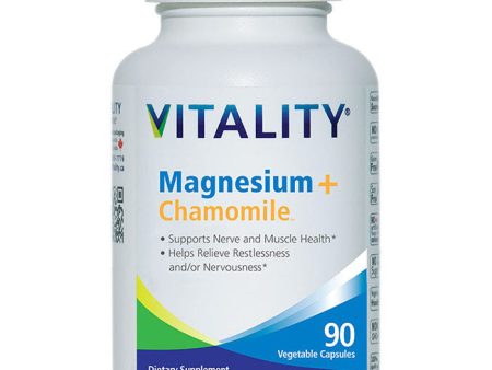 Magnesium + Chamomile, 90 Vegetable Capsules, Vitality on Sale