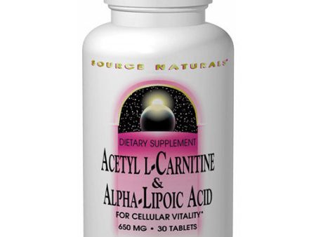 Acetyl L-Carnitine (ALC) & Alpha Lipoic Acid 500 150mg 60 tabs from Source Naturals Cheap