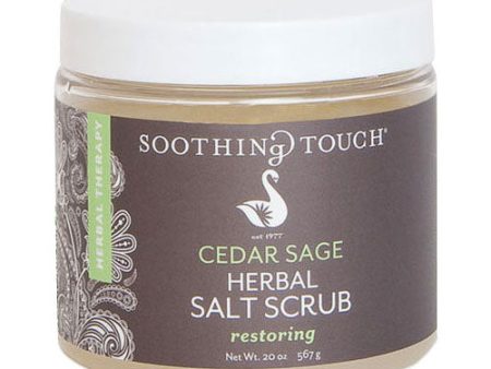 Herbal Salt Scrub, Cedar Sage, 20 oz, Soothing Touch Hot on Sale