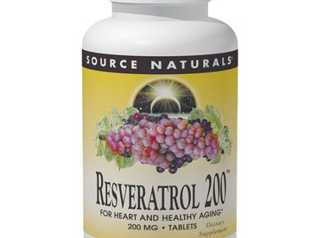 Resveratrol 200 mg, 60 Tablets, Source Naturals on Sale