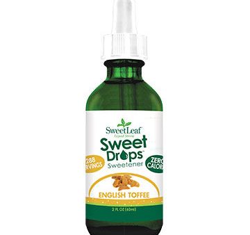 SweetLeaf Sweet Drops Liquid Stevia, Flavored Stevia Sweetener, English Toffee, 2 oz, Wisdom Natural Brands Online