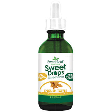 SweetLeaf Sweet Drops Liquid Stevia, Flavored Stevia Sweetener, English Toffee, 2 oz, Wisdom Natural Brands Online