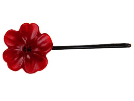 Milky Flower Bobby Pin - Begonia - Red, 2 ct Per Card, DiPrima Beauty Cheap