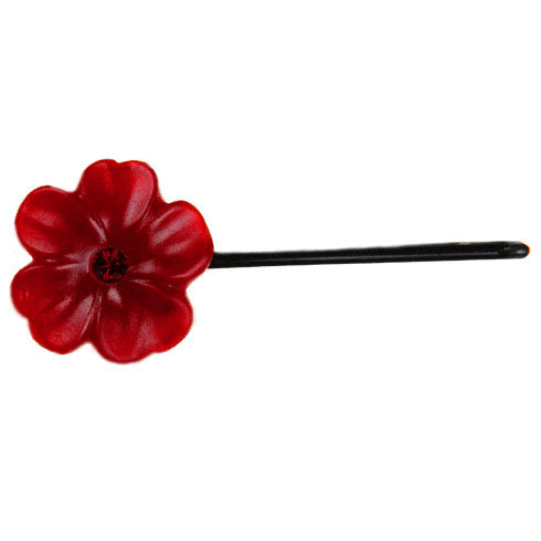 Milky Flower Bobby Pin - Begonia - Red, 2 ct Per Card, DiPrima Beauty Cheap