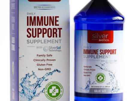 Liquid Immune Support Supplement Value Size, 32 oz, Silver Biotics Hot on Sale