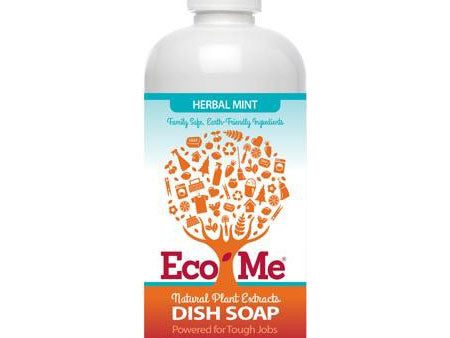 Eco-Me Dish Soap Liquid, Natural Plant Extracts, Herbal Mint, 16 oz For Discount