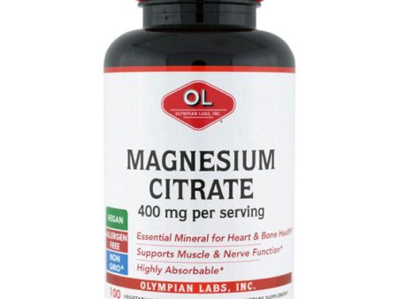 Magnesium Citrate, 100 Capsules, Olympian Labs on Sale