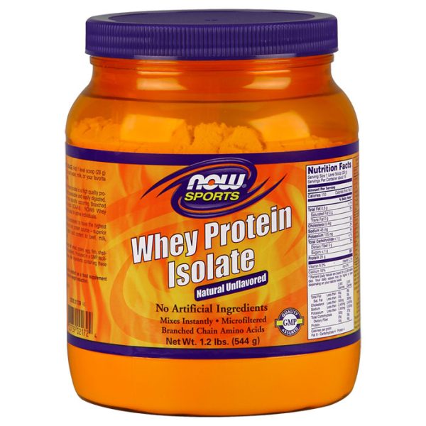 Whey Protein Isolate 100% Pure, 1.2 lb, NOW Foods Fashion