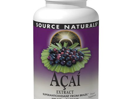 Acai Extract 500 mg Vegetarian, 60 Vegi Caps, Source Naturals Discount