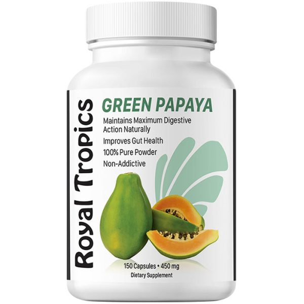 Green Papaya Digestive Enzymes, Value Size, 150 Capsules, Royal Tropics For Cheap