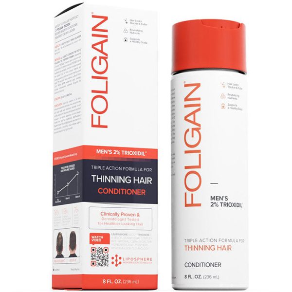 Men s Triple Action Conditioner for Thinning Hair with 2% Trioxidil, 8 oz, Foligain Online