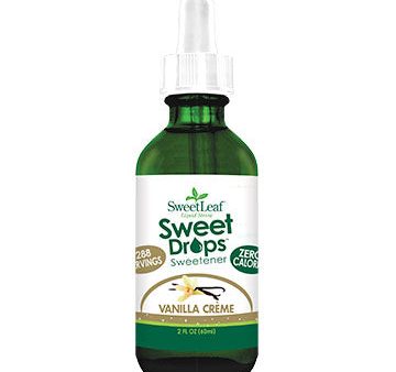 SweetLeaf Sweet Drops Liquid Stevia, Flavored Stevia Sweetener, Vanilla Creme, 2 oz, Wisdom Natural Brands Supply