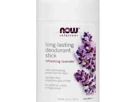 Long Lasting Deodorant Stick 2.2 oz, NOW Foods on Sale