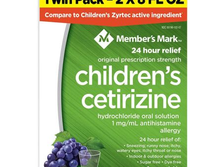 Member s Mark Children s Cetirizine Allergy Relief Oral Solution, Sugar-Free Grape Flavor, 16 oz (480 ml) Online Hot Sale