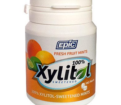 Xylitol Mints, Fresh Fruit, 180 Pieces Bottle, Epic Dental (Epic Xylitol) Online