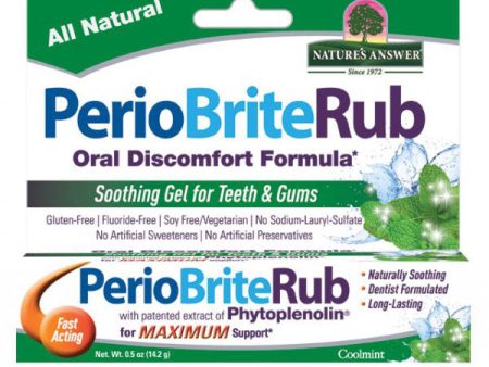 PerioBriteRub Topical Rub, Soothing Gel for Teeth & Gums, 0.5 oz, Nature s Answer Online