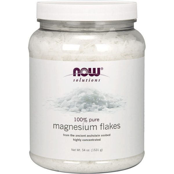 Magnesium Flakes, 100% Pure, 54 oz, NOW Foods Fashion