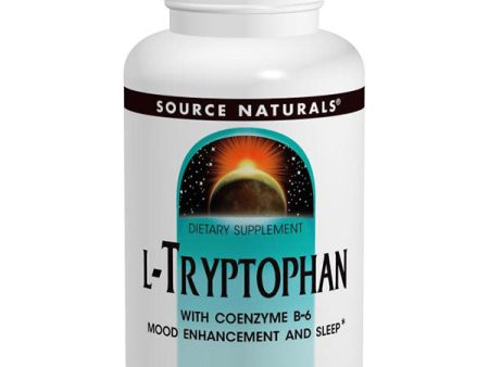 L-Tryptophan with Coenzyme B-6 1000 mg, 30 Tablets, Source Naturals Sale