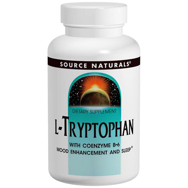 L-Tryptophan with Coenzyme B-6 1000 mg, 30 Tablets, Source Naturals Sale