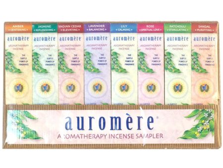 Aromatherapy Incense Sample Pack, 0.1 oz 8 Fragrances, Auromere Sale