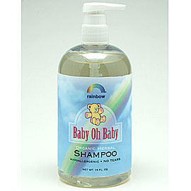 Baby Oh Baby Organic Herbal Baby Shampoo, Scented, 8 oz, Rainbow Research Sale