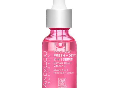 1000 Roses Fresh + Dewy 2 in 1 Serum, 1 oz, Andalou Naturals Online Sale