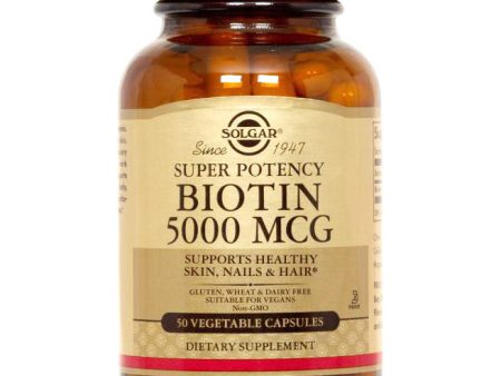 Biotin 5000 mcg, 100 Vegetable Capsules, Solgar Fashion