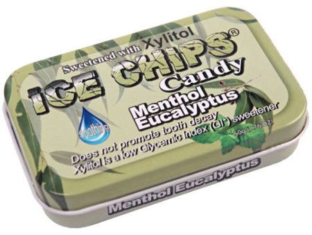 Ice Chips Menthol Eucalyptus Xylitol Candy, 1.76 oz (50 g) Fashion