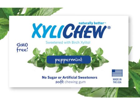 XyliChew Sugar Free Chewing Gum, Peppermint, 60 Pieces Fashion