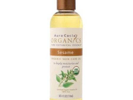 Organic Skin Care Oil Sesame Oil 4 fl oz from Aura Cacia Hot on Sale